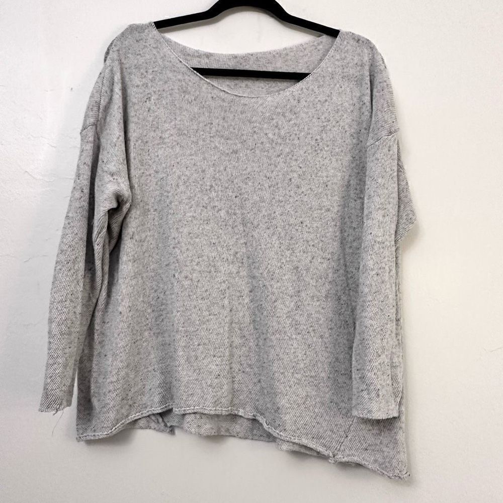 ASOS Womens Pullover Sweater Scoop Neck Long Sleeve Relaxed Fit Gray Medium